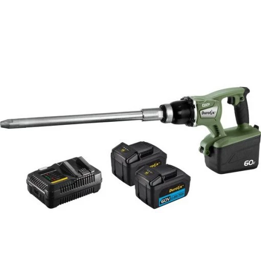 DXP 60V BLDC Concrete Vibrator, 20" Rigid Shaft, 2-Battery Kit