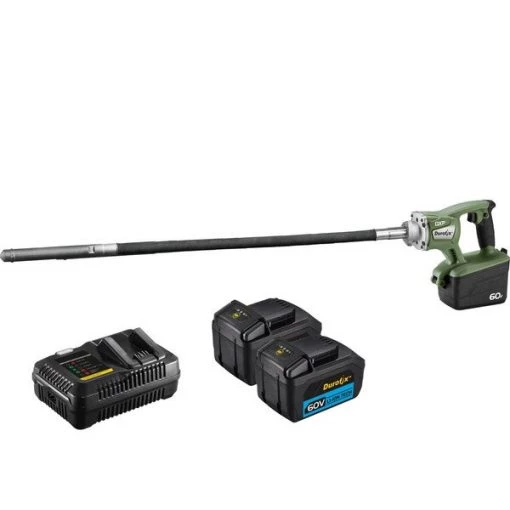 DXP 60V BLDC Concrete Vibrator, 48" Flex. Shaft, 2-Battery Kit
