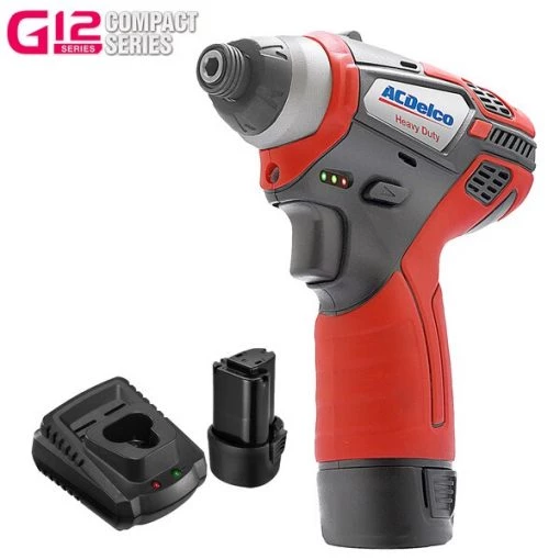 Acdelco Tools G12 12V 1/4'' Cordless Impact Driver, 2-Batery, ARI12105 1 G12 12V 1/4'' Cordless Impact Driver, 2-Batery, ARI12105