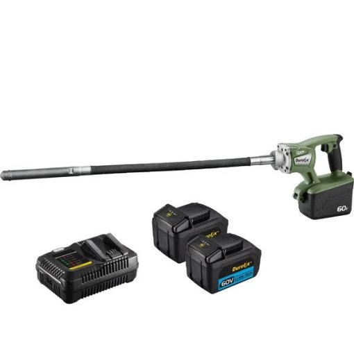 DXP 60V BLDC Concrete Vibrator, 32" Flex. Shaft, 2-Battery Kit