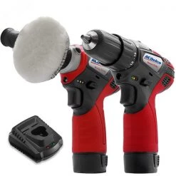 Acdelco Tools G12 K6 2-Tool Combo 3" Polisher+ 3/8"Drill Driver, 2-battery