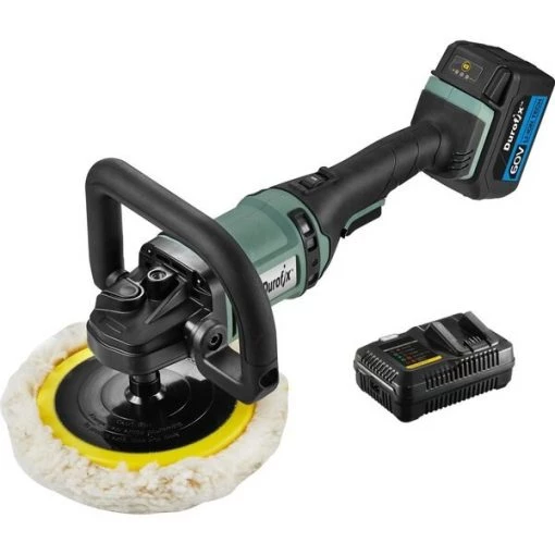 Durofix 60V Cordless 7" Brushless 8 Speed Polisher Kit with 1 Battery 1 60V Cordless 7" Brushless 8 Speed Polisher Kit with 1 Battery