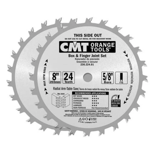 Cmt Box/Finger Joint Set 8" dia, 5/8" Bore 1 Box/Finger Joint Set 8" dia, 5/8" Bore