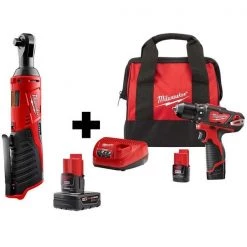 Milwaukee Cordless Ratchet, Drill/Driver, 6Ah/r Bat