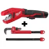 Milwaukee M12™ Crdlss Lith-Ion Copper Tube Cttr Kit w CHEATER Adptbl Pipe Wrnch