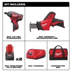 M12 Cordless LITHIUM-ION 2-Tool Combo Kit