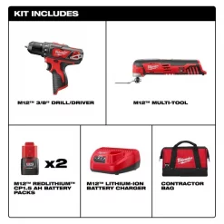 M12 Cordless LITHIUM-ION 2-Tool Combo Kit
