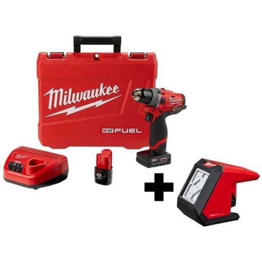 M12 FUEL™ 1/2" Hammer Drill Kit with M12™ ROVER™ Mounting Flood Light