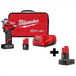 M12 FUEL™ 3/8" Stubby Impact Wrench Kit w M12™ REDLITHIUM™ XC6.0 Bat