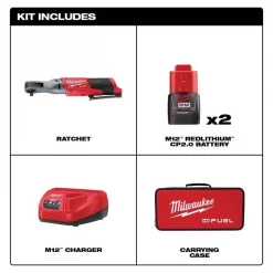 Milwaukee M12(TM) 12V 3/8" Cordless Ratchet Kit 4 M12(TM) 12V 3/8" Cordless Ratchet Kit