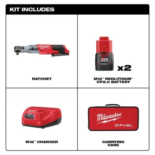 M12(TM) 12V 1/2" Cordless Ratchet Kit
