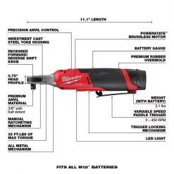 M12 FUEL™ Cordless 3/8" High Speed Ratchet Kit
