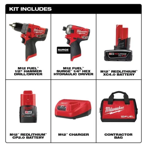 Cordless Combination Kit, 12V, 2 Tools