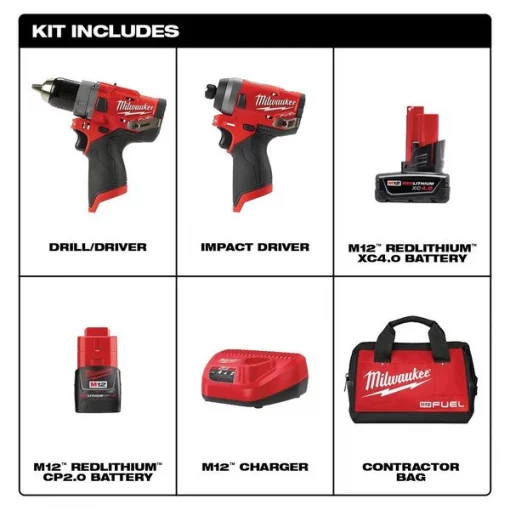 Cordless Combo Kit, 12.0V, 2 Tools