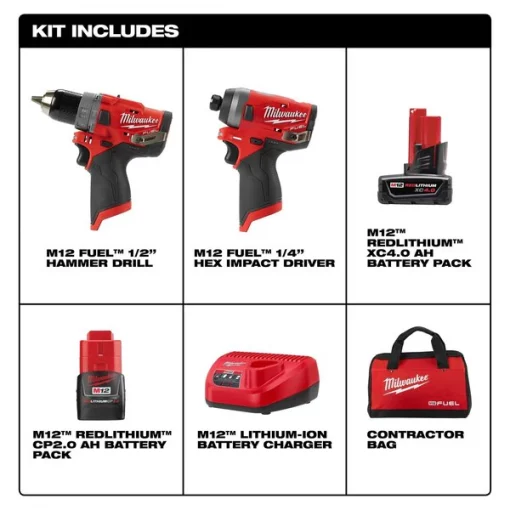 Cordless Combination Kit, 2 Tools, 12V DC