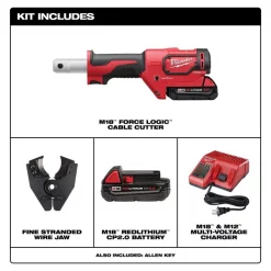 M18 FORCE LOGIC Cable Cutter Kit w/Fine Stranded Wire Jaw