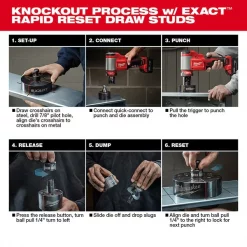 Milwaukee M18 FORCE LOGIC 10 Ton Knockout Tool 1/2" to 2" Kit 10 M18 FORCE LOGIC 10 Ton Knockout Tool 1/2" to 2" Kit