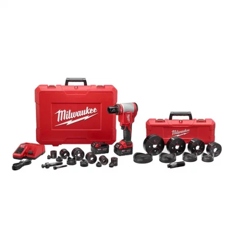 Milwaukee M18 FORCELOGIC 6T Knockout Tool 1/2" - 4" Kit 1 M18 FORCELOGIC 6T Knockout Tool 1/2" – 4" Kit