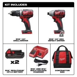 M18 L2-Tool Combo Kit w M18 2.0 Battery