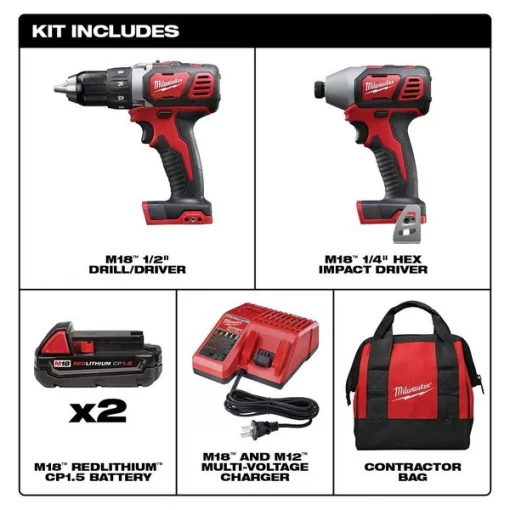 M18 L2-Tool Combo Kit w M18 2.0 Battery