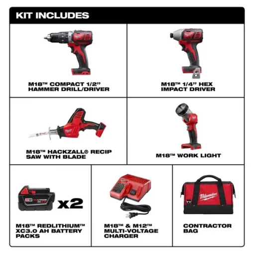 Cordless Combination Kit, w/Impact Wrench