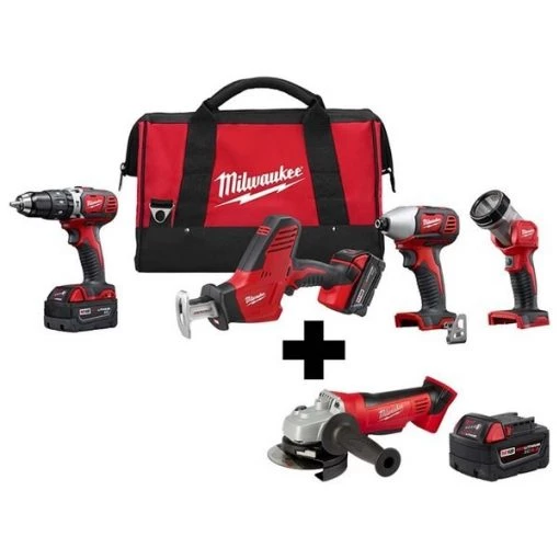 Cordless Combo Kit, w/Battery and Grinder