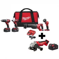 Milwaukee Cordless Combo Kit, w/Grinder and Battery