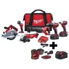 Milwaukee Cordless Combo Kit, w/Orbit Sander, w/5AH