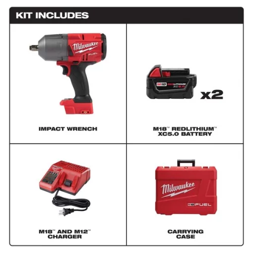 Impact Wrench, Cordless, Compact, 18VDC, Tool Weight: 5.9 lb.