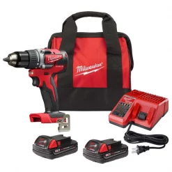 Milwaukee M18 Compact Brushless 1/2" Drill Driver Kit 2 M18 Compact Brushless 1/2" Drill Driver Kit