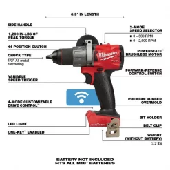 Milwaukee M18 FUEL 1/2" Drill/Driver w/ ONE-KEY 4 M18 FUEL 1/2" Drill/Driver w/ ONE-KEY