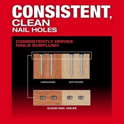 Milwaukee Nail Gun Kit, Cordless, For 16 ga Nail 9 Nail Gun Kit, Cordless, For 16 ga Nail