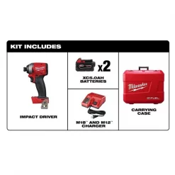 Milwaukee M18 FUEL 1/4" Hex Impact Driver Kit 6 M18 FUEL 1/4" Hex Impact Driver Kit