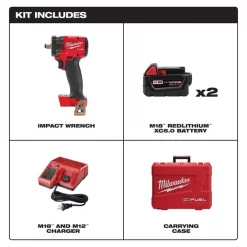 M18 FUEL™ Cordless 1/2" Compact Impact Wrench w/ Friction Ring Kit
