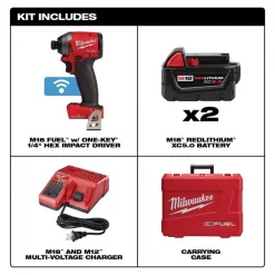 Milwaukee M18 FUEL 1/4" Hex Impact Driver w/ ONE-KEY XC Kit 3 M18 FUEL 1/4" Hex Impact Driver w/ ONE-KEY XC Kit