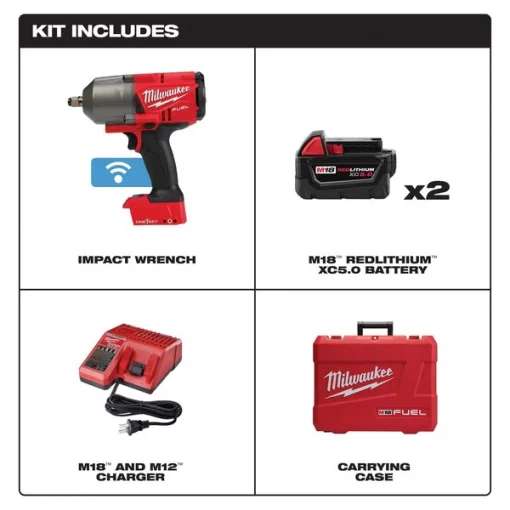 Impact Wrench, Cordless, Compact, 18VDC