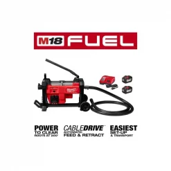 Milwaukee 200 ft Cordless Drain Cleaning Machine, 18.0 V 5 200 ft Cordless Drain Cleaning Machine, 18.0 V