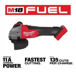 M18 FUEL™ Cordless 4-1/2" / 5" Grinder Slide Switch, Lock-On