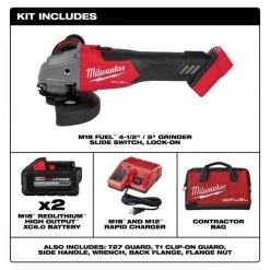 Milwaukee M18 FUEL™ Cordless 4-1/2" / 5" Grinder Slide Switch, Lock-On Kit 6 M18 FUEL™ Cordless 4-1/2" / 5" Grinder Slide Switch, Lock-On Kit