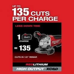 M18 FUEL™ Cordless 4-1/2" / 5" Grinder Slide Switch, Lock-On