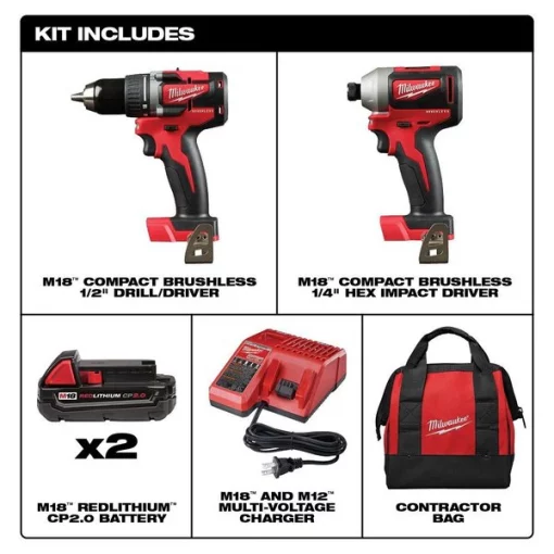 Cordless Combination Kit, 18.0V, Li-Ion