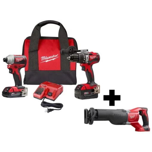 Milwaukee Cordless Combo Kit 2.0, 4.0 w/SAWZALL 1 Cordless Combo Kit 2.0, 4.0 w/SAWZALL