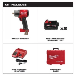 M18 FUEL™ Cordless 1/2" Mid-Torque Impact Wrench w/ Pin Detent Kit