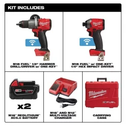 Cordless Combination Kit, 18V, 2 Tools, Series: M18 FUEL(TM)