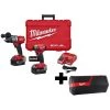 Milwaukee Cordless Combination Kit, w/Speaker, 18V