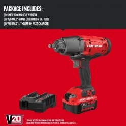 Cordless 1/2" Impact Wrench Kit 20V