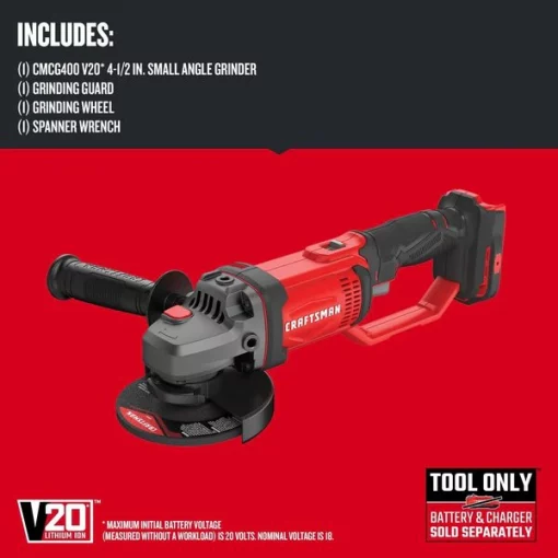 Cordless 4-1/2" Small Angle Grinder 20V