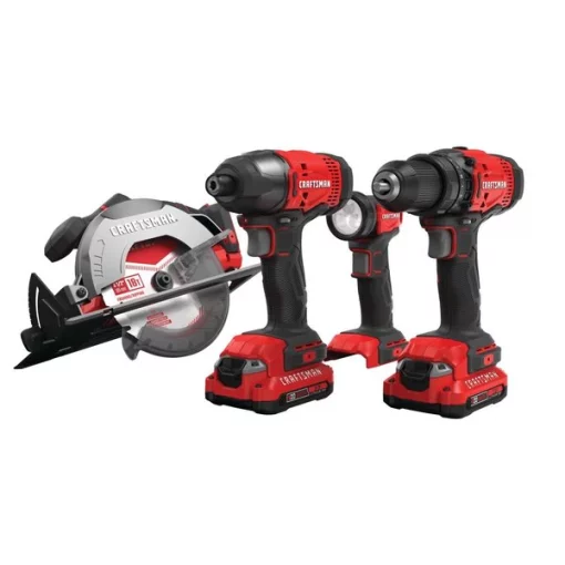 Craftsman Cordless 4-Tool Combo Kit 20V (2 Batt) 1 Cordless 4-Tool Combo Kit 20V (2 Batt)
