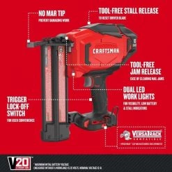Cordless Brad Nailer 20V, 18ga (Tool Only