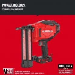 Cordless Brad Nailer 20V, 18ga (Tool Only